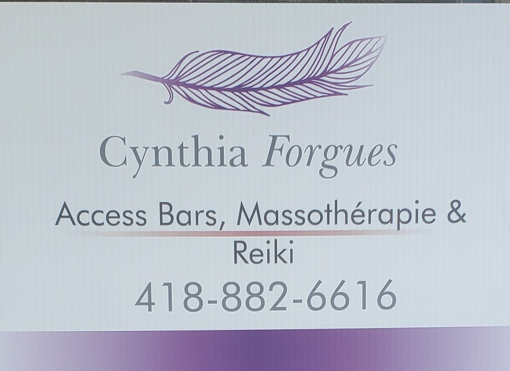 Cynthia Forgues - Access bars, massothérapie & Reiki | 801 Rue Marcoux, Sainte-Marie, QC G6E 3E8, Canada | Phone: (418) 882-6616