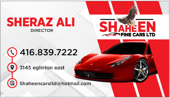 Shaheen Fine Cars Ltd | 3143 Eglinton Ave E, Scarborough, ON M1J 2G2, Canada | Phone: (416) 839-7222