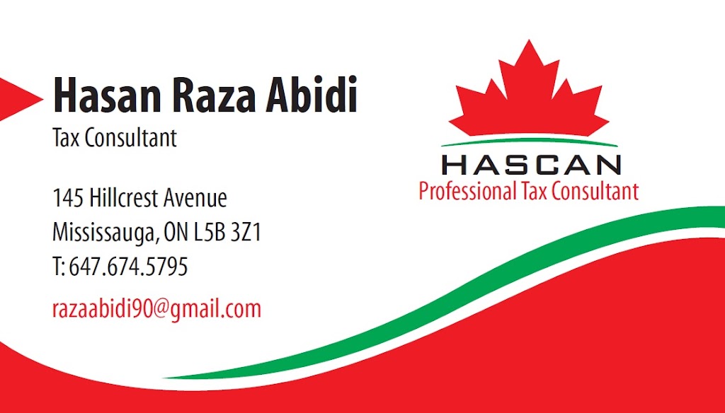 HASCAN Professional Tax Consultant | 145 Hillcrest Ave, Mississauga, ON L5B 3Z1, Canada | Phone: (647) 674-5795