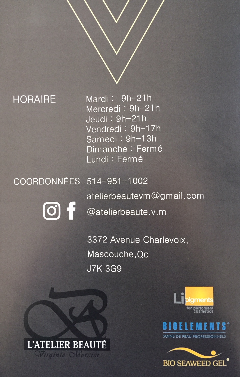 LAtelier Beauté VM Microblading Et Soins Esthétiques | 3372 Avenue Charlevoix, Mascouche, QC J7K 3G9, Canada | Phone: (514) 951-1002