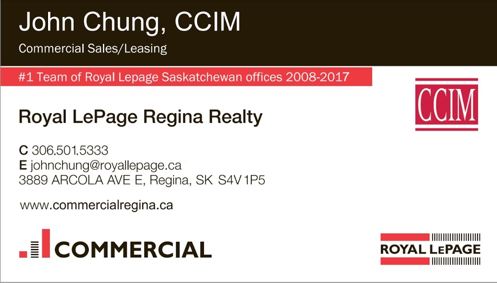 Commercial Real Estate Agent - John Chung | 3889 Arcola Ave, Regina, SK S4V 1P5, Canada | Phone: (306) 501-5333