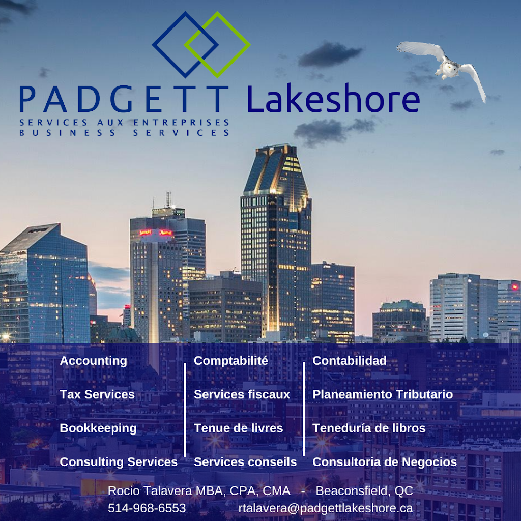 Padgett Lakeshore - Accounting Services | 306 Av Berkshire, Beaconsfield, QC H9W 1A5, Canada | Phone: (514) 968-6553