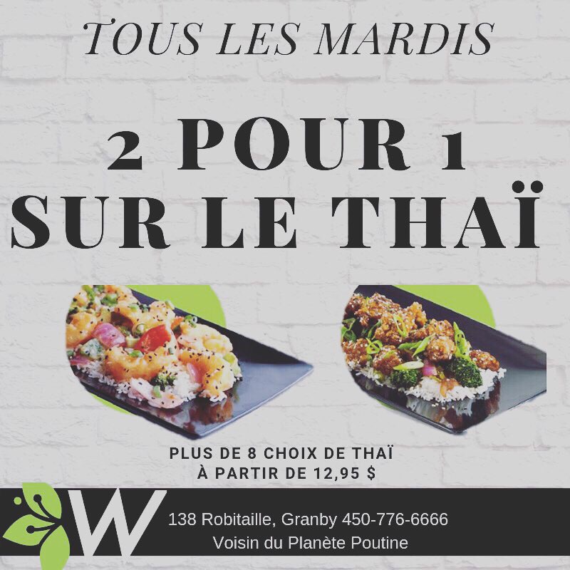 Wakame Thai & Sushi | 138 Rue Robitaille, Granby, QC J2H 0R2, Canada | Phone: (450) 776-6666