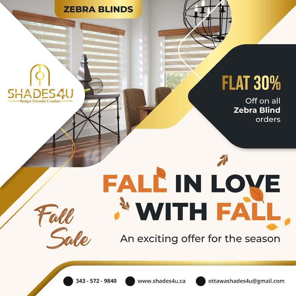 Shades4u Custom Window Coverings Ottawa | 229 Terrapin Terrace, Orléans, ON K4A 0W3, Canada | Phone: (343) 572-9840