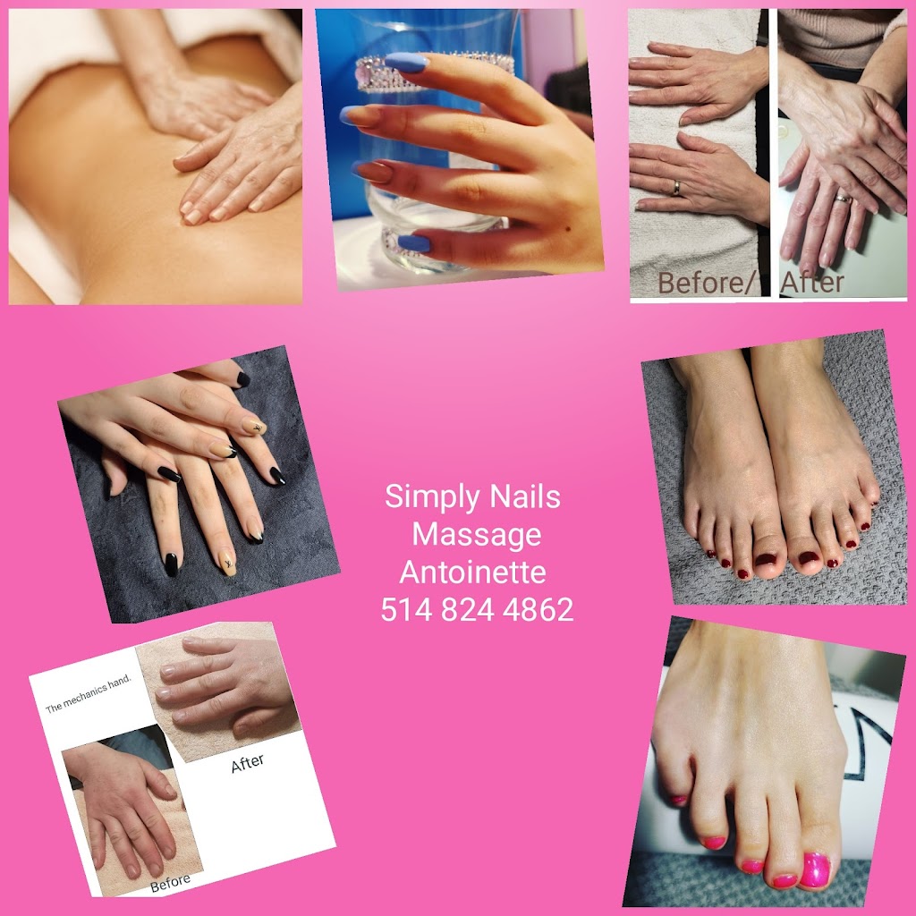 Simply Nails and Massage by Antoinette | 5800 Rue de Charny, Montréal, QC H1G 2K4, Canada | Phone: (514) 824-4862