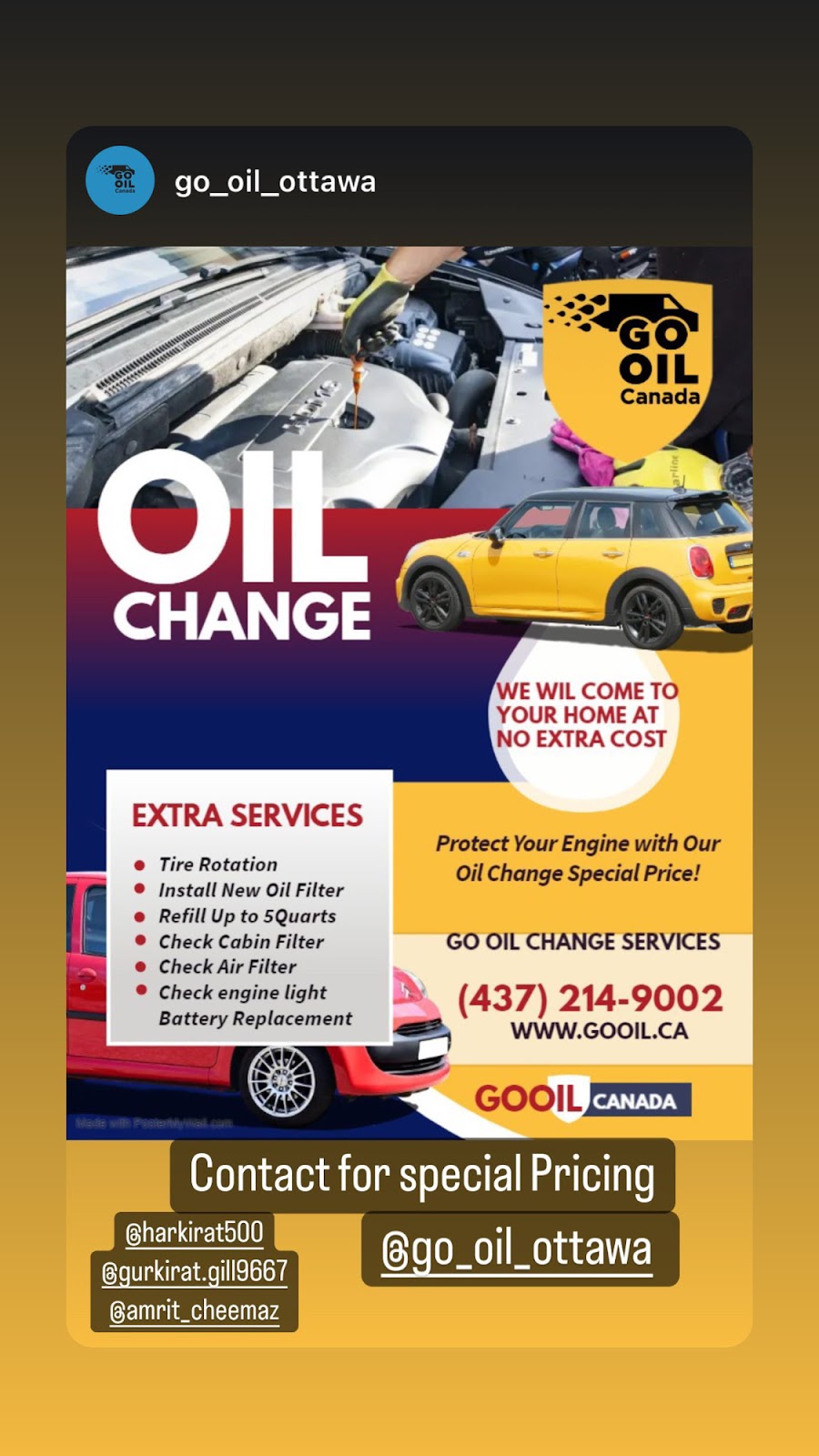 GO OIL | 202 Berrigan Dr, Ottawa, ON K2J 5C6, Canada | Phone: (873) 688-2344