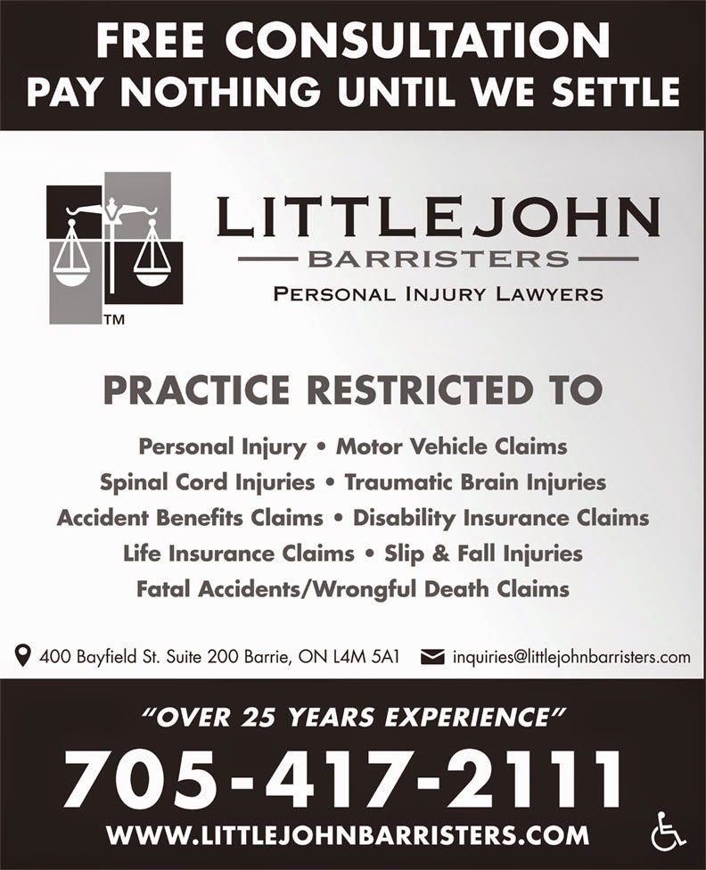 Littlejohn Barristers Professional Corporation | 126 Wellington St W Suite 301, Barrie, ON L4N 1K9, Canada | Phone: (705) 725-7355