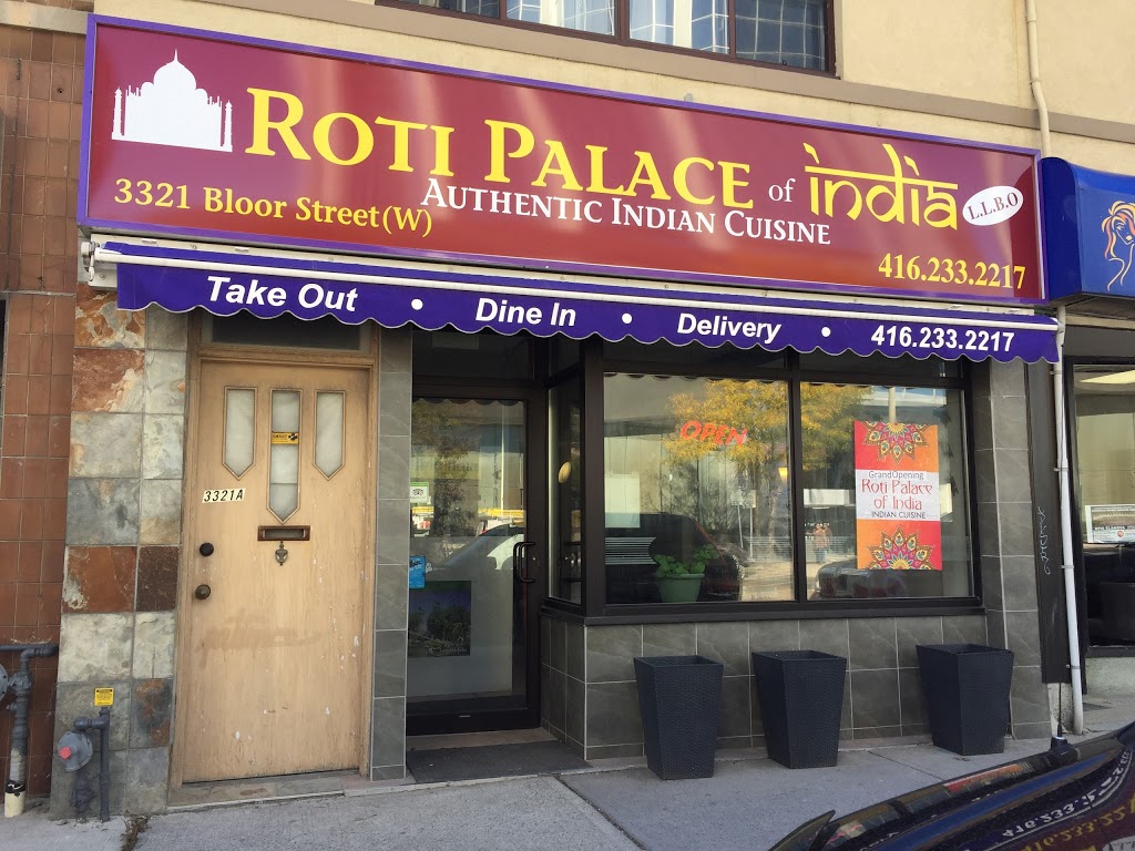 Roti Palace Of India | 3321 Bloor St W, Etobicoke, ON M8X 1E7, Canada | Phone: (416) 233-2217