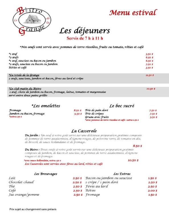 Le Bistro de la Grange | 2053 Chemin de Ste Lucie, Sainte-Lucie-des-Laurentides, QC J0T 2J0, Canada | Phone: (819) 321-1001