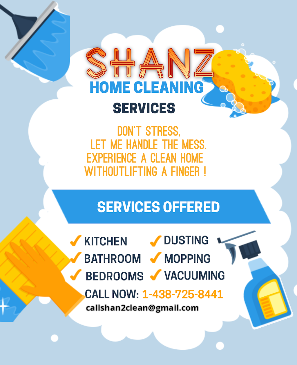 Shanz cleaning services | Lachine, Montreal, QC H8T 1Y4, Canada | Phone: (438) 725-8441