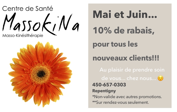 Centre de Santé MassokiNa | 58 Rue Cherrier, Repentigny, QC J6A 3Z3, Canada | Phone: (450) 657-0303