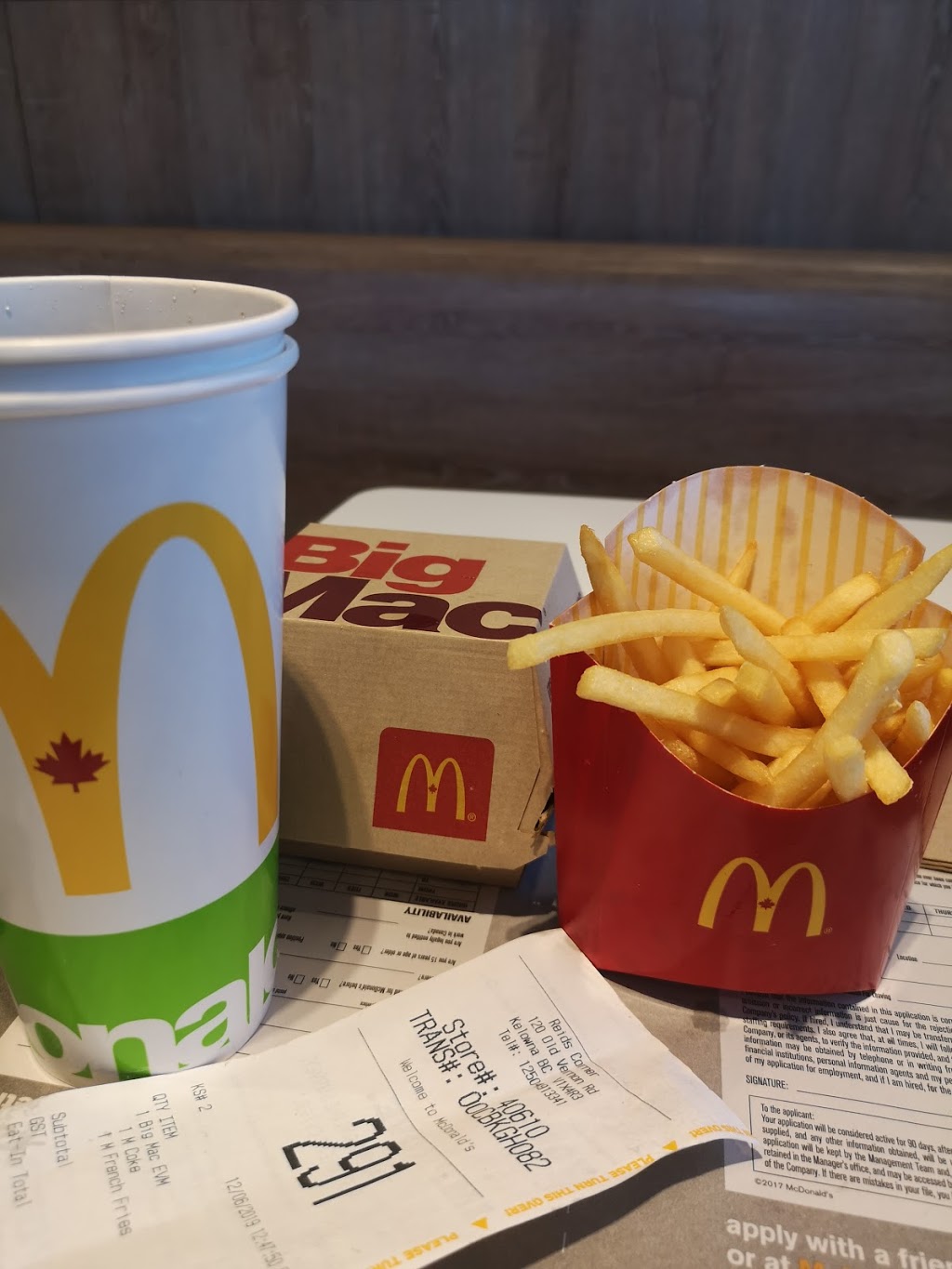 McDonalds | 120 Old Vernon Rd, Kelowna, BC V1X 4R2, Canada | Phone: (250) 491-3341