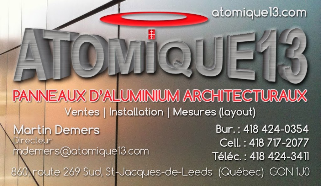 atomique13 inc | 4465 Rte des Rivières, Saint-Étienne-de-Lauzon, QC G6J 1A8, Canada | Phone: (418) 831-1814