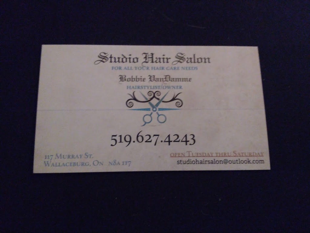 Studio Hair Salon | 117 Murray St, Wallaceburg, ON N8A 1T7, Canada | Phone: (519) 627-4243