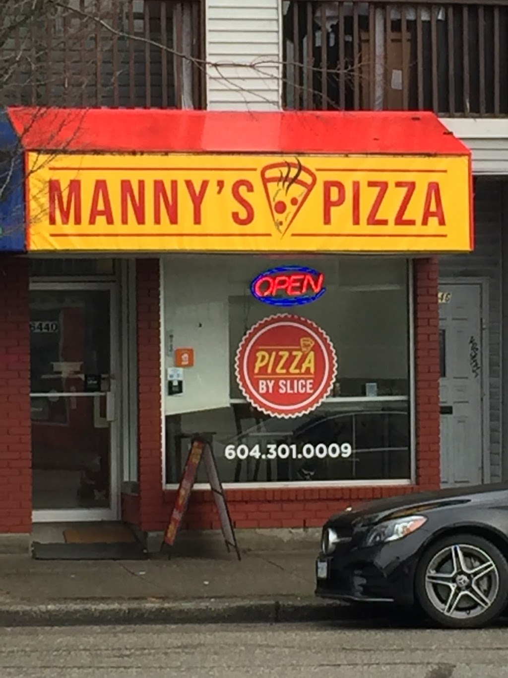 Mannys Pizza | 6440 Main St, Vancouver, BC V5W 2V4, Canada | Phone: (604) 301-0009