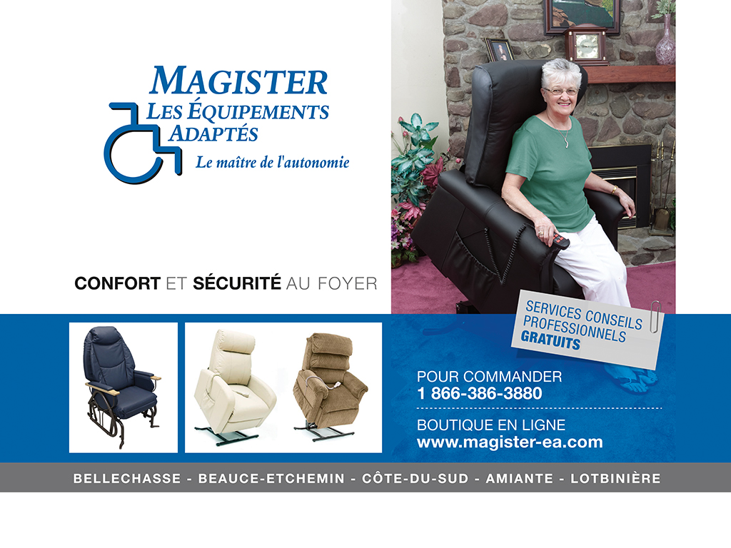 Equipements Adaptés Magister | 155 Boulevard Vachon N, Sainte-Marie, QC G6E 4G4, Canada | Phone: (418) 386-3880