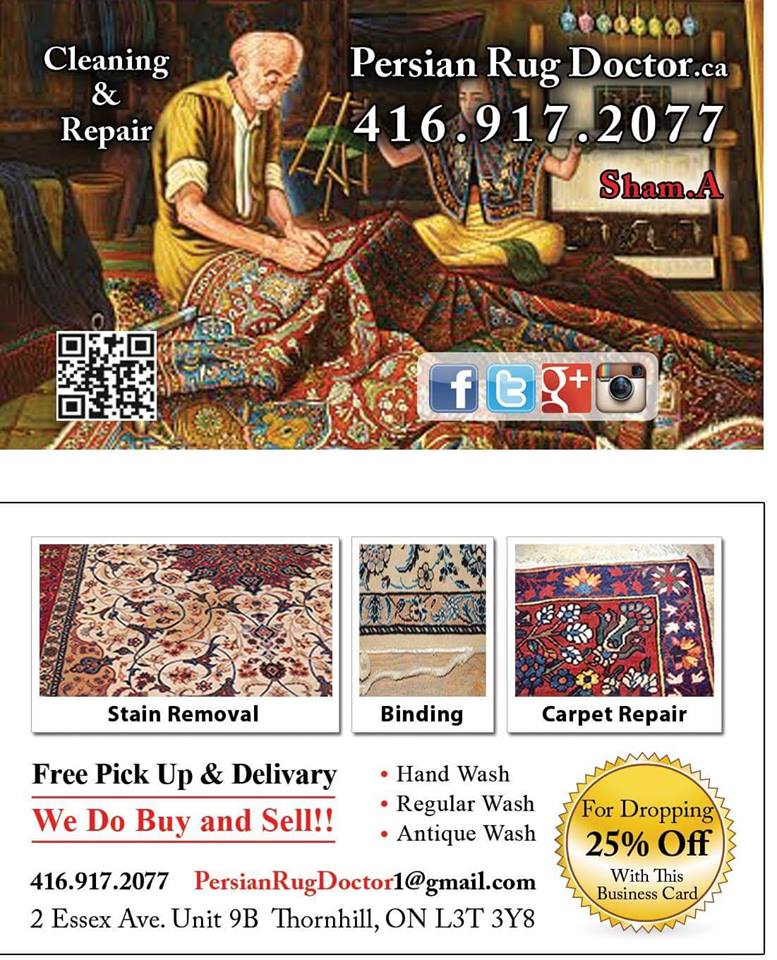 Persian Rug Doctor | 2 Essex Ave #9B, Thornhill, ON L3T 3Y8, Canada | Phone: (416) 917-2077