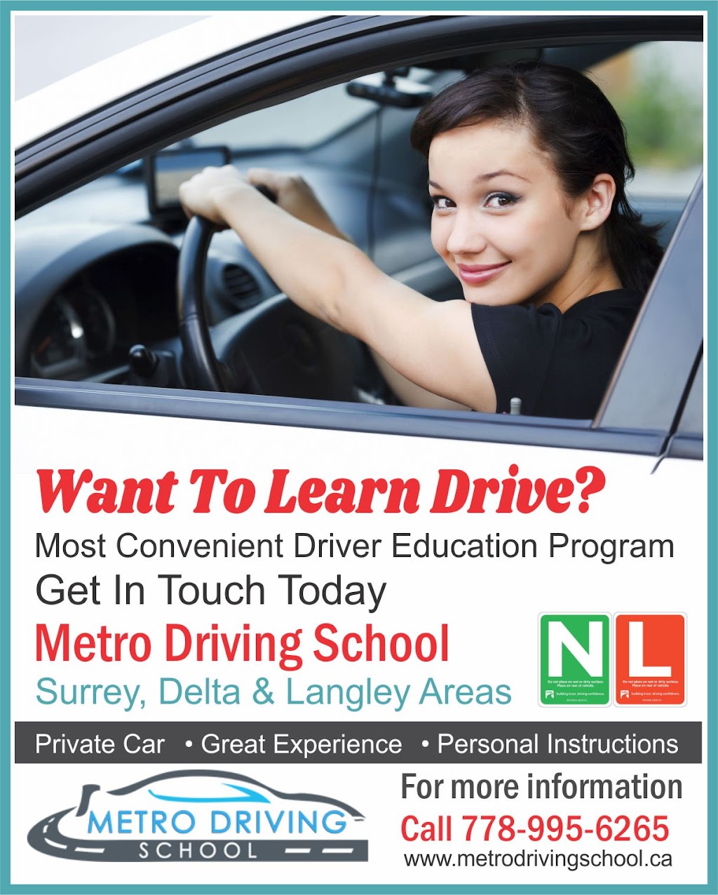 Metro Driving School Surrey | 14093 65 Ave, Surrey, BC V3W 9H9, Canada | Phone: (778) 995-6265