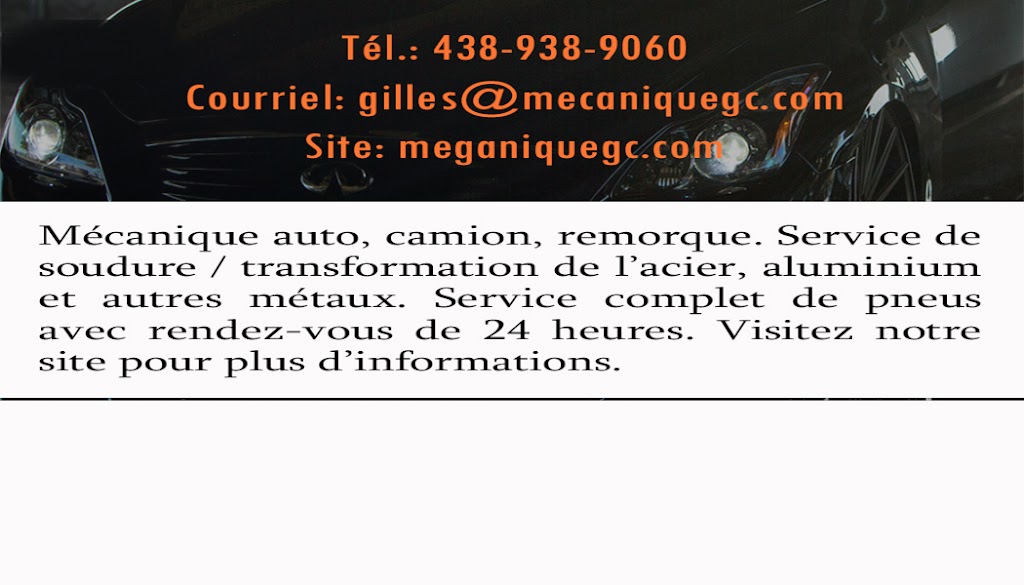 Mécanique GC | 597 Chem. de la Rivière N, Saint-Eustache, QC J7R 0J9, Canada | Phone: (438) 938-9060