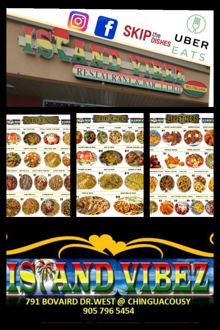 Island Vibez Restaurant | 791 Bovaird Dr W #8, Brampton, ON L6X 0T9, Canada | Phone: (905) 796-5454