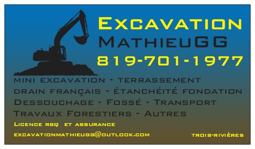 Excavation Mathieu GG | 1501 Rue des Marguerites, Trois-Rivières, QC G8W 2B5, Canada | Phone: (819) 701-1977