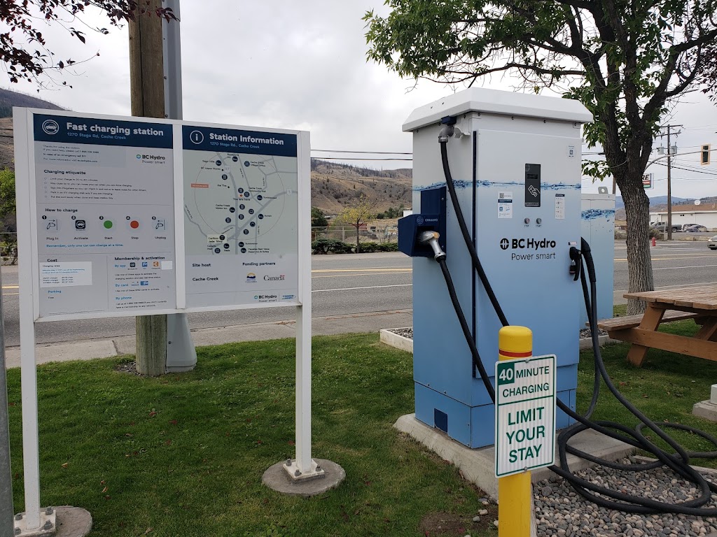 BC Hydro Charging Station | 1270 Stage Rd, Cache Creek, BC V0K 1H1, Canada | Phone: (866) 338-3369