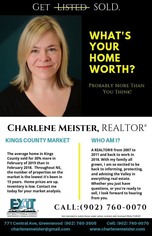 Charlene Meister - EXIT Realty Town & Country | 771 Central Ave, Greenwood, NS B0P 1N0, Canada | Phone: (902) 760-0070