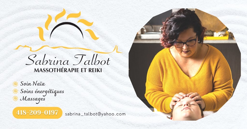 Sabrina Talbot - Massothérapie et Reiki | 414 Rue Principale Suite 204, Vallée-Jonction, QC G0S 3J0, Canada | Phone: (418) 209-0197