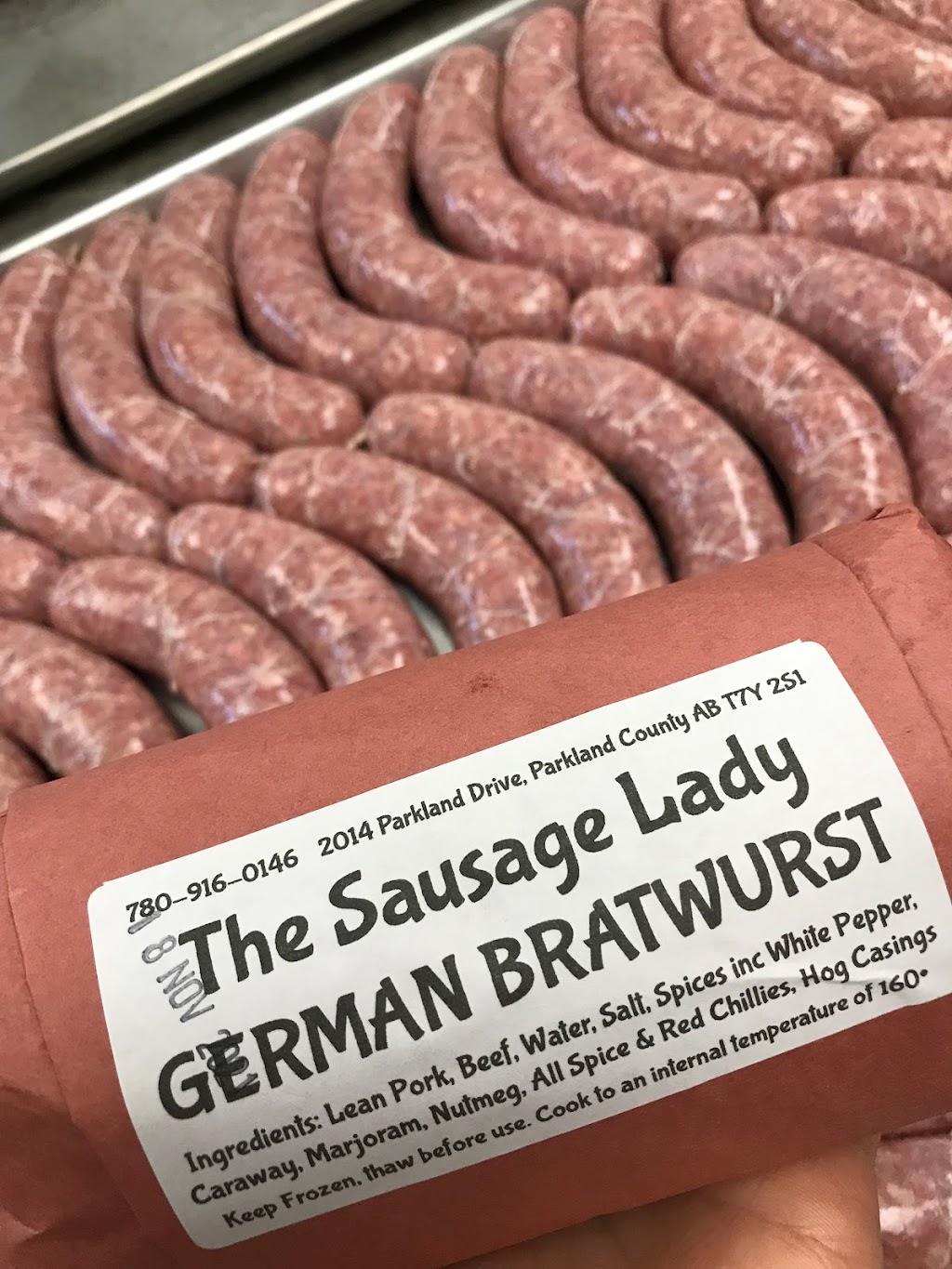 The Sausage Lady - Stony Plain Commercial Kitchen | 2014 Parkland Dr, Carvel, AB T7Y 2S1, Canada | Phone: (780) 916-0146