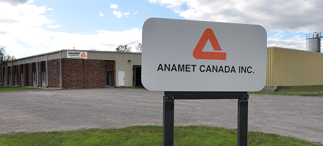 ANAMET Canada Inc. | 36 Wolfe St, Frankford, ON K0K 2C0, Canada | Phone: (613) 398-1313