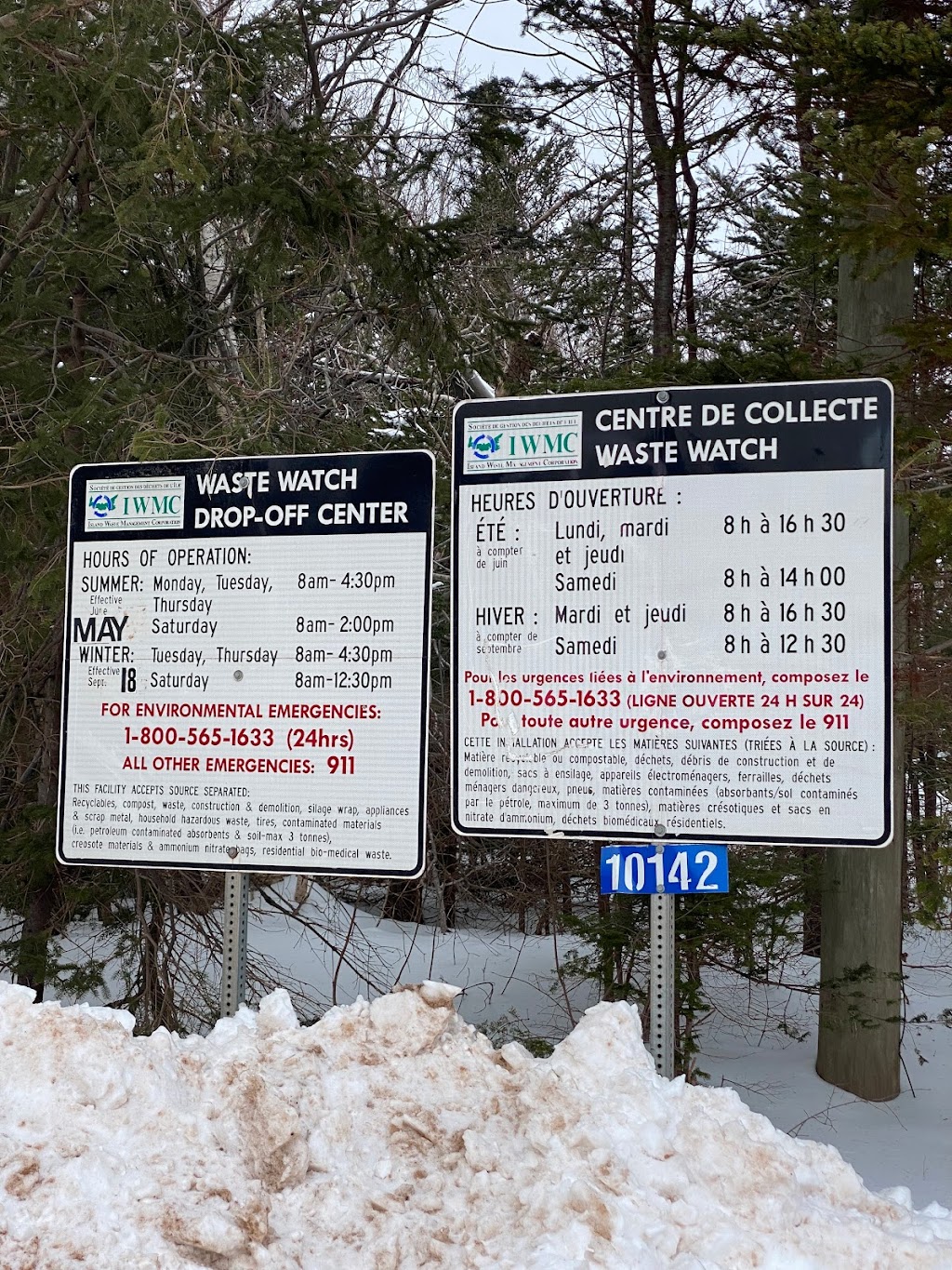 Waste Watch Drop-Off Ctr | 10142 PE-6, Kensington, PE C0B 1M0, Canada | Phone: (902) 886-7425