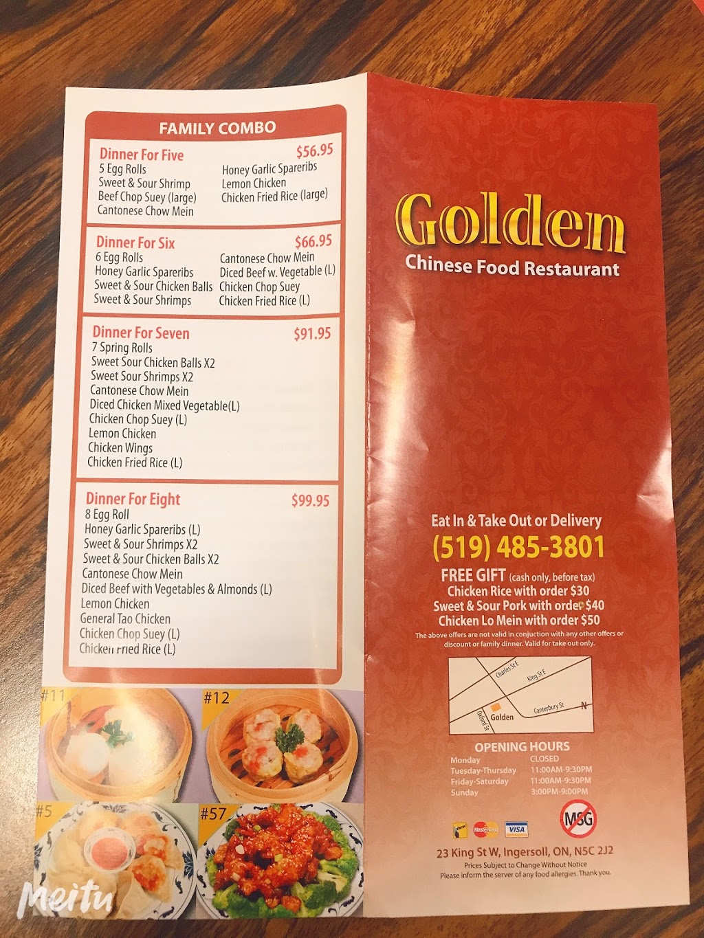 Golden Chinese Food Restaurant | 23 King St W, Ingersoll, ON N5C 2J2, Canada | Phone: (519) 485-3801