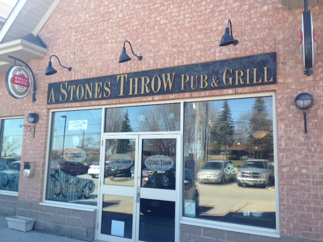 A Stones Throw Pub & Grill | 39 Martin Rd, Bowmanville, ON L1C 4W6, Canada | Phone: (905) 623-0111