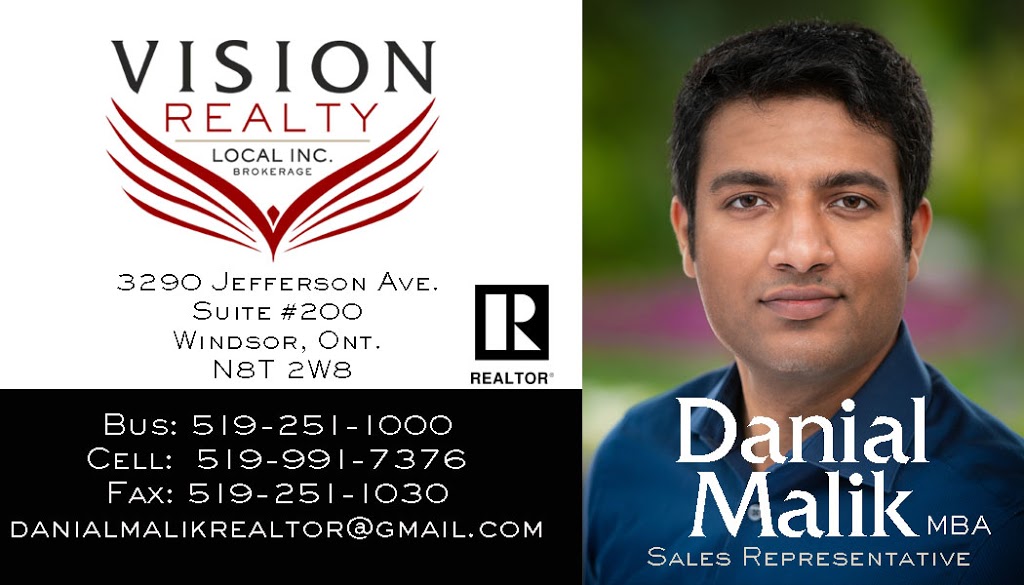 Danial Malik Realtor | 3290 Jefferson Blvd Suite # 200, Windsor, ON N8T 2W8, Canada | Phone: (519) 991-7376