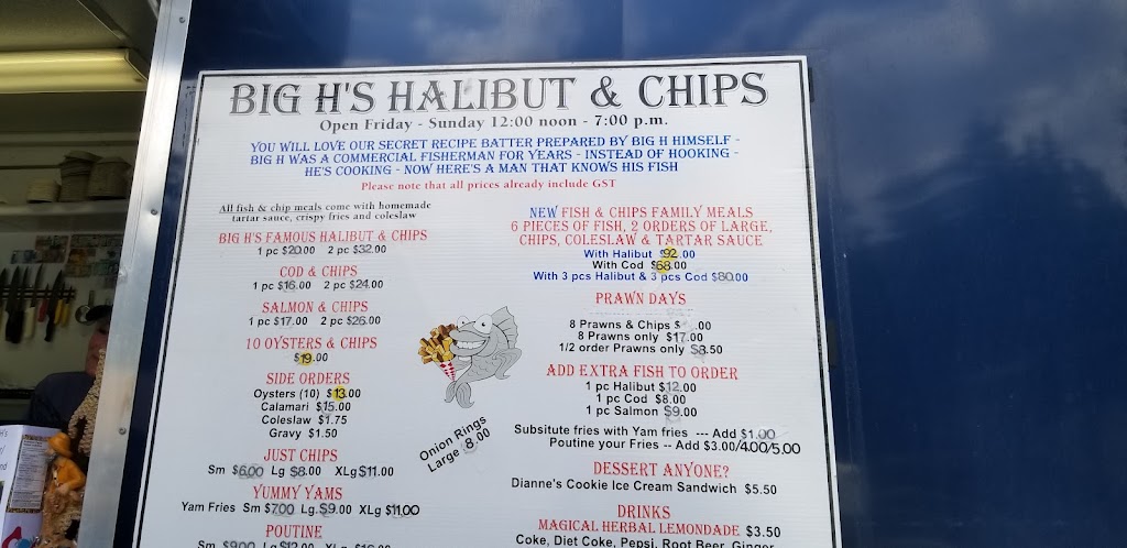 Big Hs Halibut & Chips | 1204 Cariboo Ave, Clinton, BC V0K 1K0, Canada | Phone: (250) 459-0030
