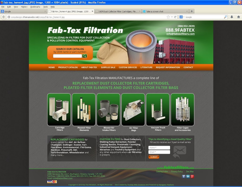 Fab-Tex Filtration Inc. | 4380 Harvester Rd #1, Burlington, ON L7L 4X2, Canada | Phone: (905) 335-1012