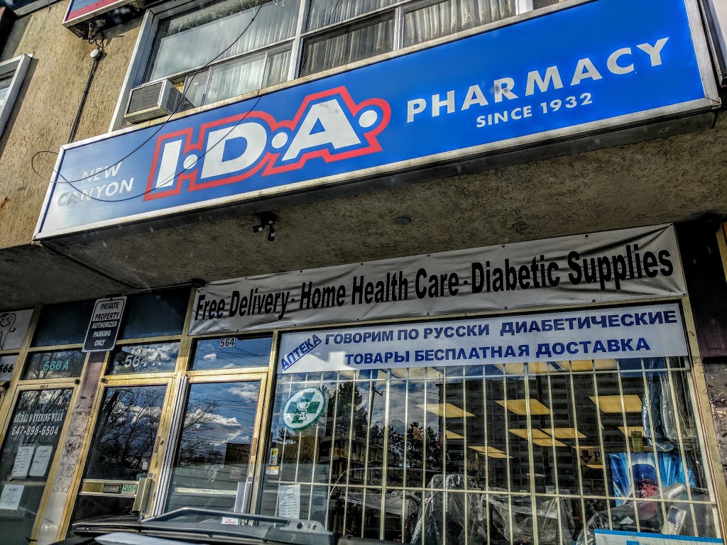 I.D.A. - New Canyon Pharmacy | 564 Sheppard Ave W, North York, ON M3H 2R9, Canada | Phone: (416) 633-6599