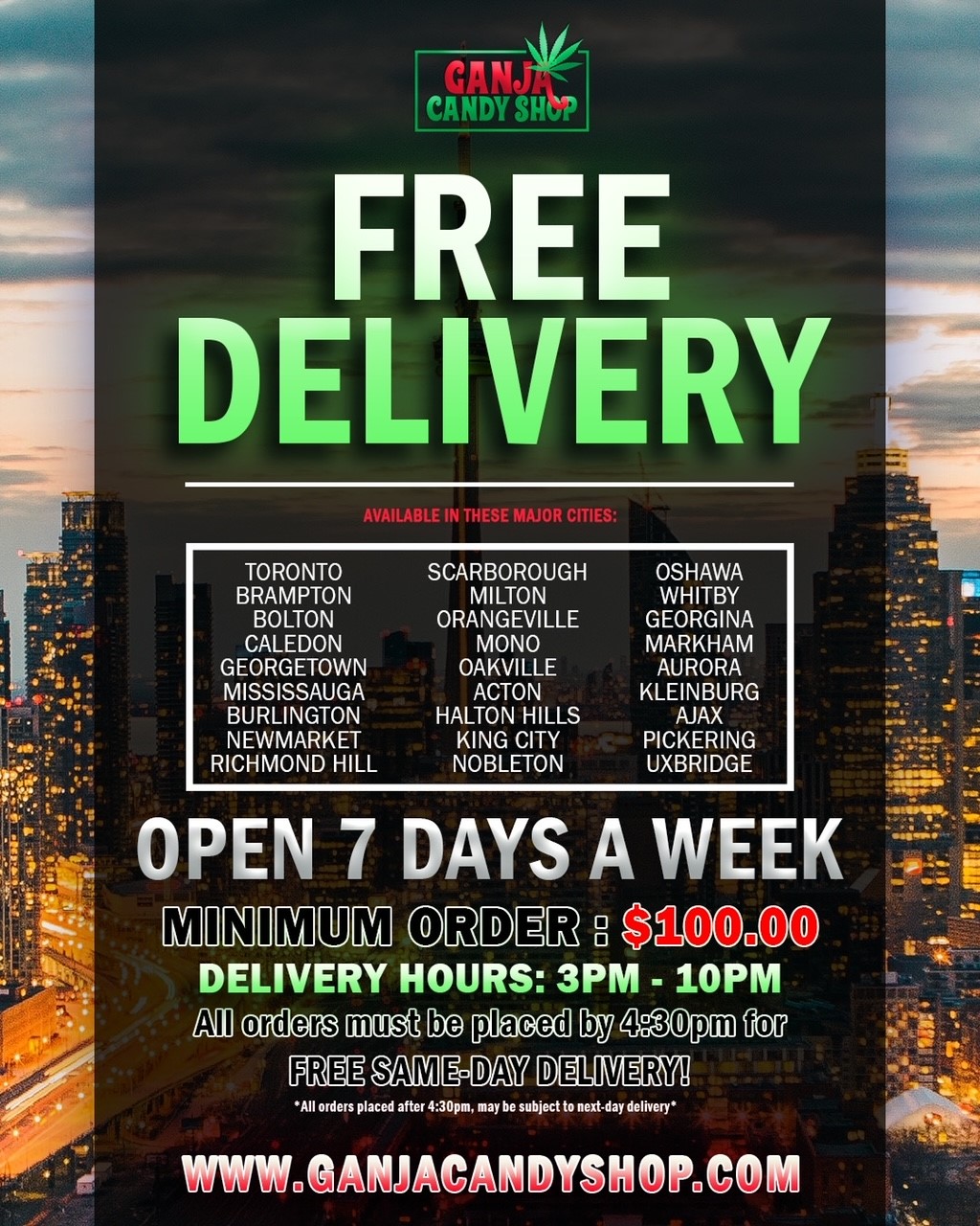 Ganja Candy Shop Cannabis Delivery | NO WALK-INS - CALL FOR DELIVERY, 2880 Queen St E, Brampton, ON L6S 6E8, Canada | Phone: (647) 770-7203