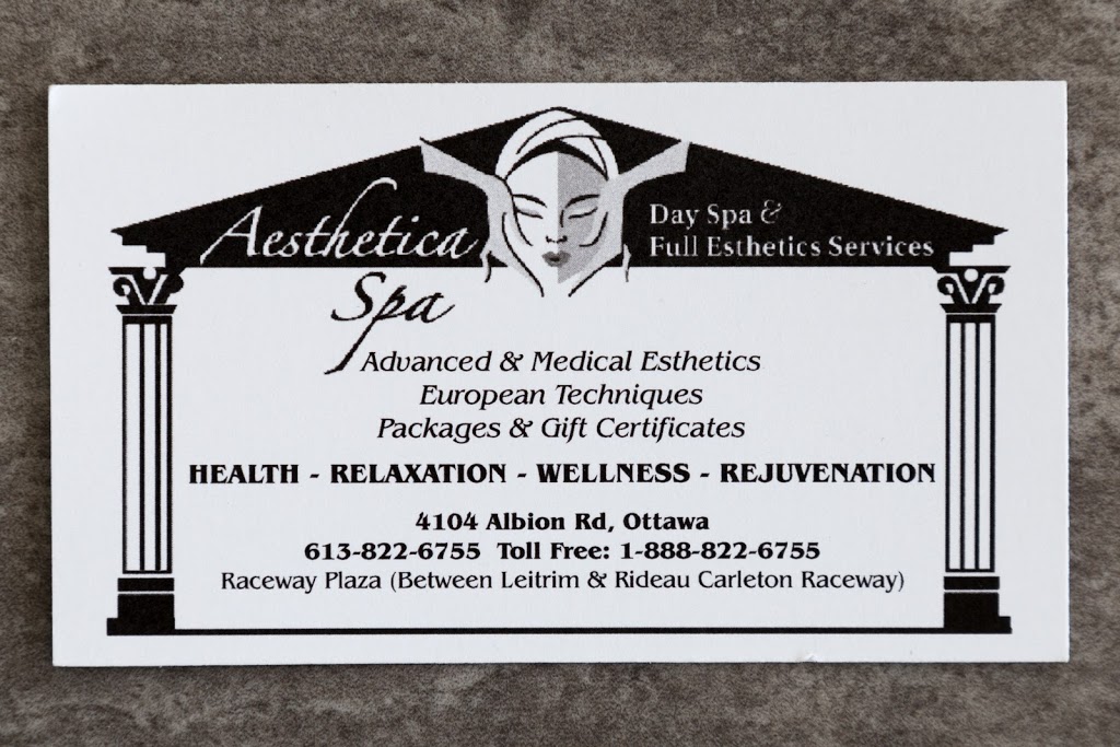 Aesthetica Day Spa | 4104 Albion Rd S, Gloucester, ON K1T 3T8, Canada | Phone: (613) 822-6755