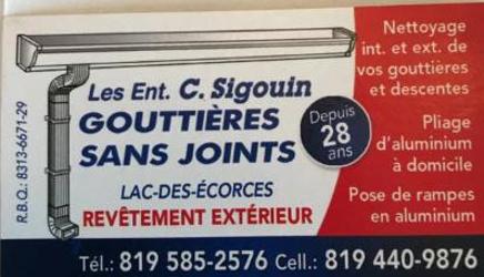Les ent C Sigouin | 132 Rue Barrette, Lac-des-Écorces, QC J0W 1H0, Canada | Phone: (819) 585-2576