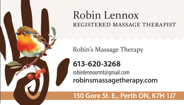 Robins Massage Therapy | 150 Gore St E, Perth, ON K7H 1J7, Canada | Phone: (613) 620-3268