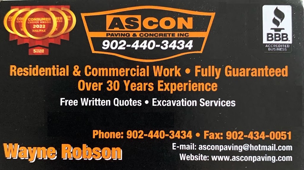 Ascon Paving Contractors Ltd | 2100 Lawrencetown Rd, Lawrencetown, NS B2Z 1C5, Canada | Phone: (902) 440-3434