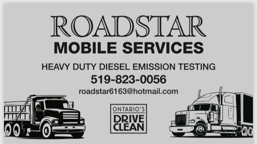 Roadstar Mobile Diesel Emission Testing Inc. | 420 Townsend Dr, Breslau, ON N0B 1M0, Canada | Phone: (519) 823-0056