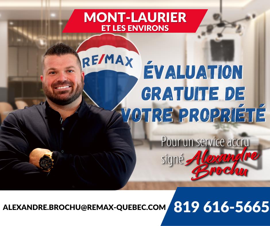 Alexandre Brochu - Courtier immobilier REMAX - Mont-Laurier | 246 Bd Albiny Paquette Local 108, Mont-Laurier, QC J9L 1J9, Canada | Phone: (819) 616-5665