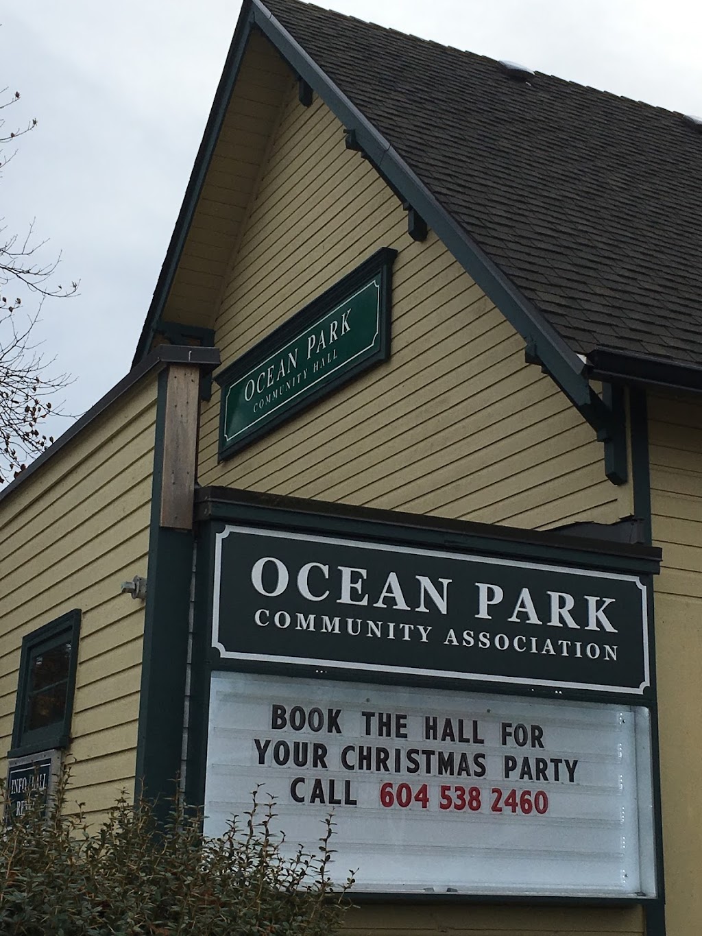 Ocean Park Community Assn | 1577 128th St, Surrey, BC V4A 3V1, Canada | Phone: (604) 538-2460