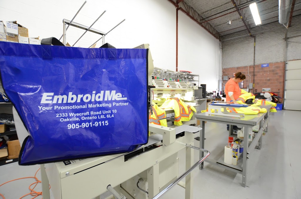 EmbroidMe Oakville | 2333 Wyecroft Rd, Oakville, ON L6L 6L4, Canada | Phone: (905) 901-9115