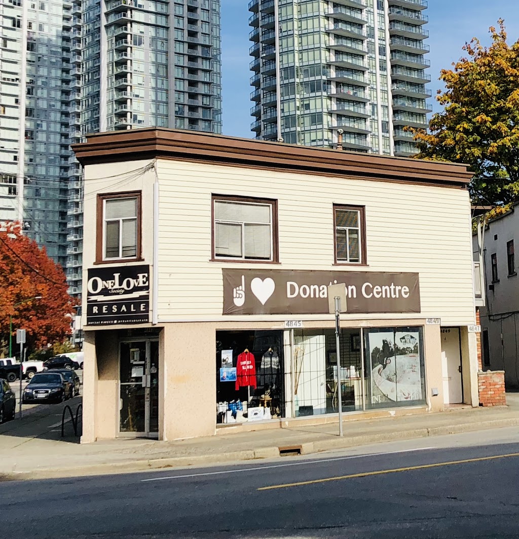 One Love Society & Thrift Store | 4845 Imperial St, Burnaby, BC V5J 1C5, Canada | Phone: (604) 620-5683