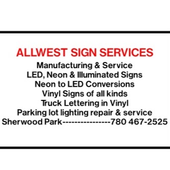 Allwest Sign Services | 24 Rim Rd NW, Edmonton, AB T6P 1B9, Canada | Phone: (780) 467-2525