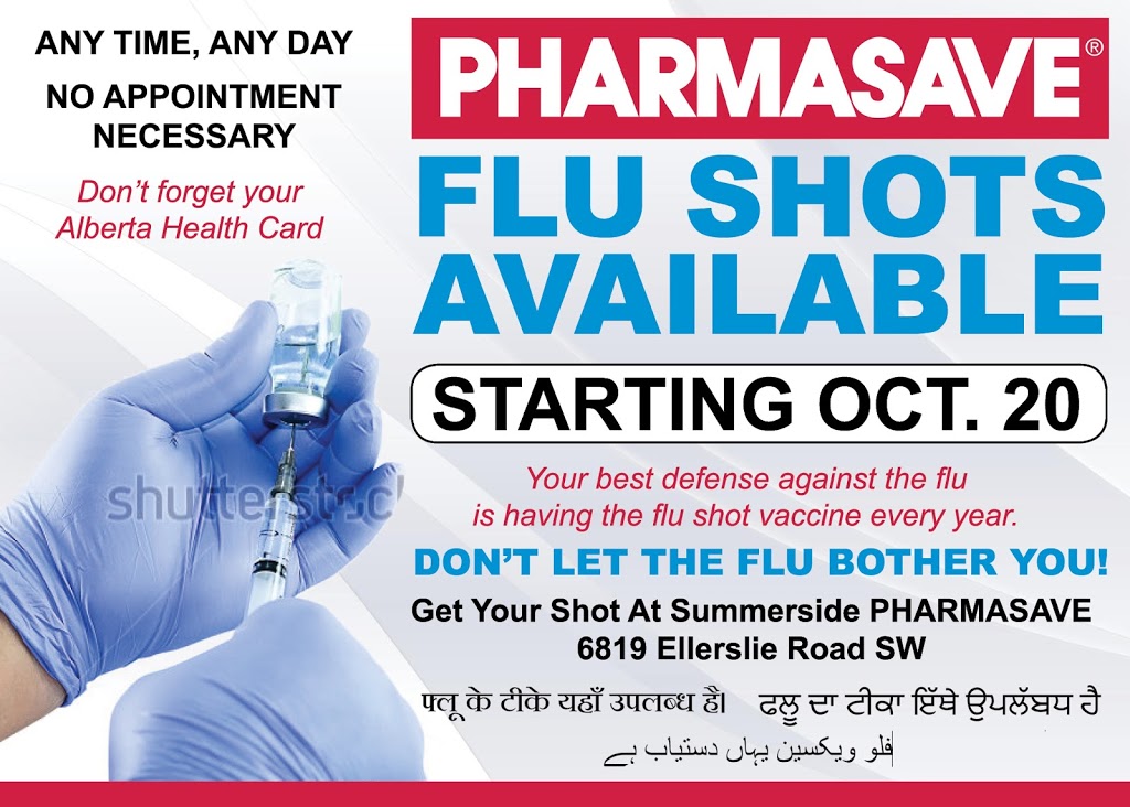 Summerside Pharmasave Pharmacy | 6819 Ellerslie Rd SW, Edmonton, AB T6X 2A1, Canada | Phone: (780) 757-6855