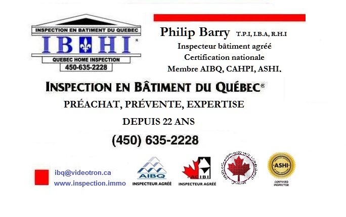 Inspection En Batiment Du Québec | 1805 Rue de lÉcole, Sainte-Catherine, QC J5C 1K1, Canada | Phone: (450) 635-2228